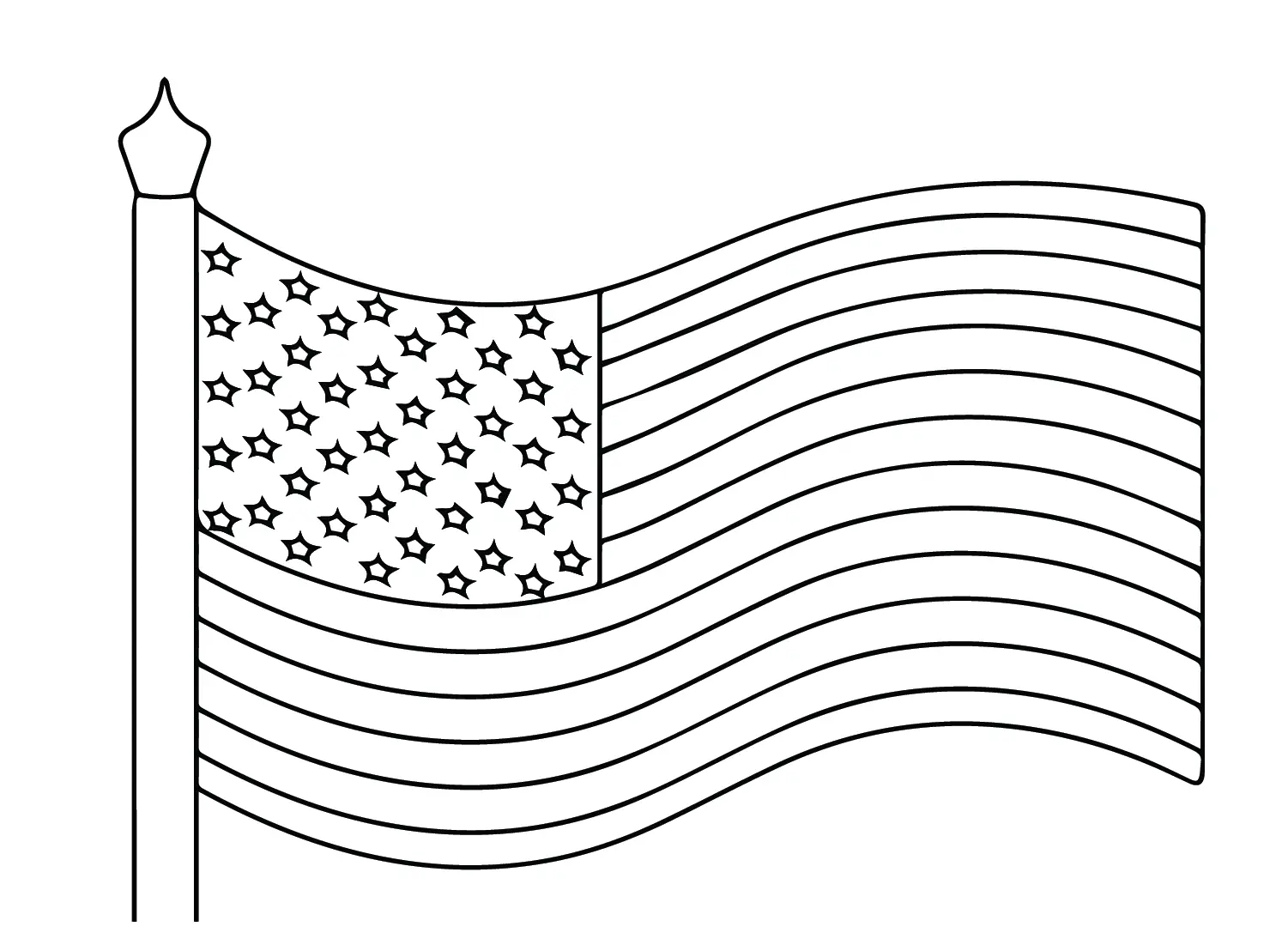 American Flag Coloring Pages 12