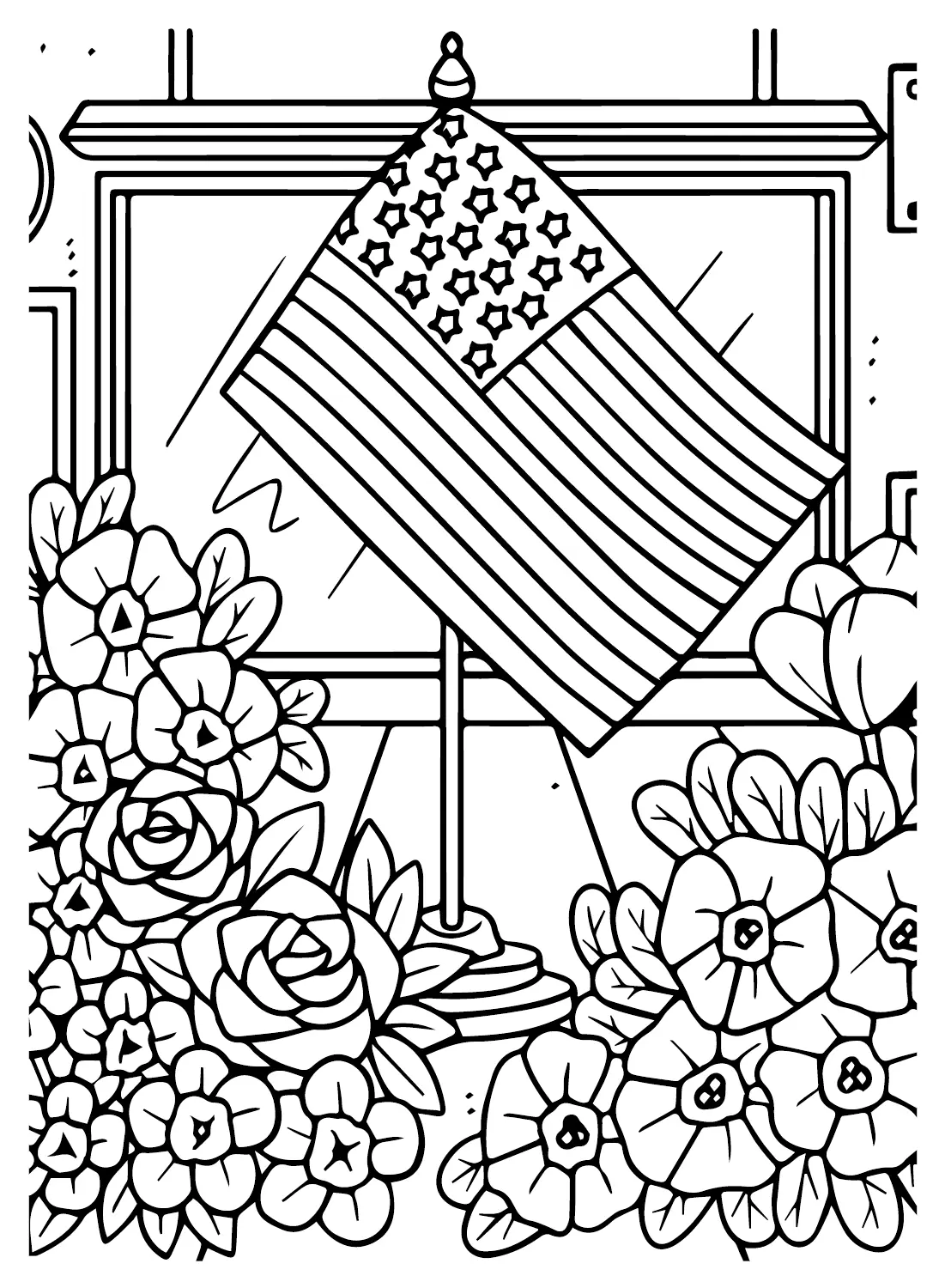 American Flag Coloring Pages 15