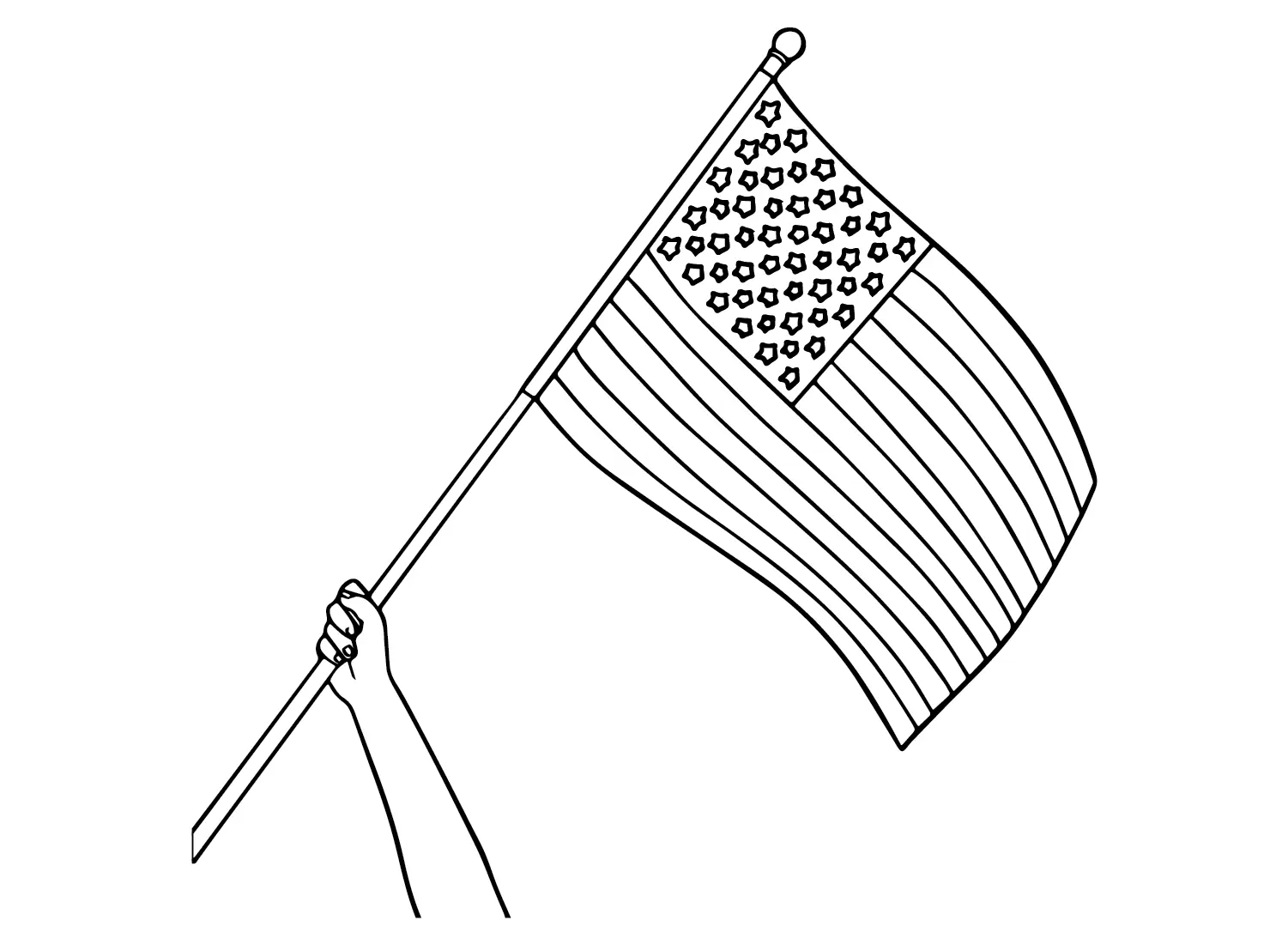 American Flag Coloring Pages 2