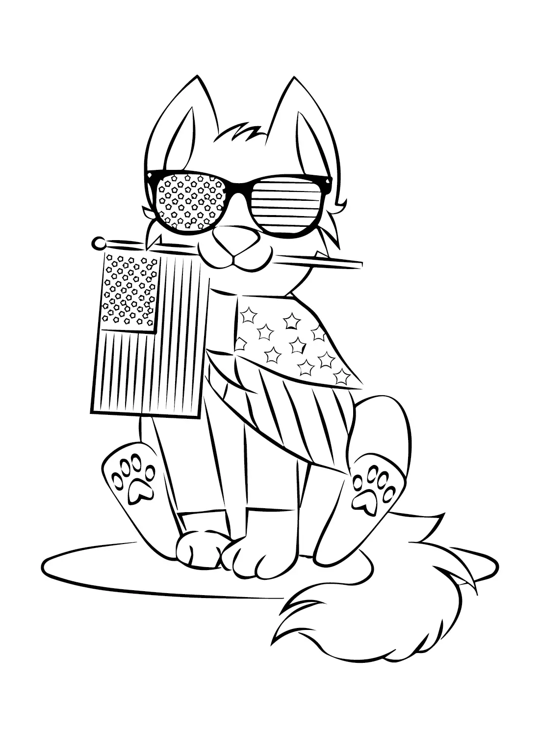 American Flag Coloring Pages 4