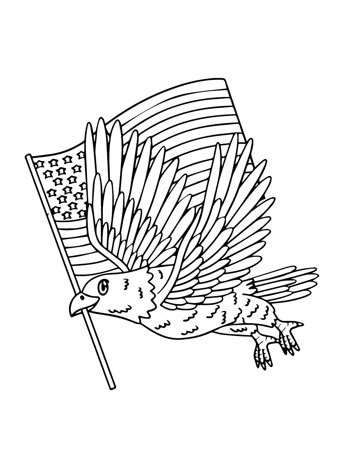American Flag Coloring Pages 8