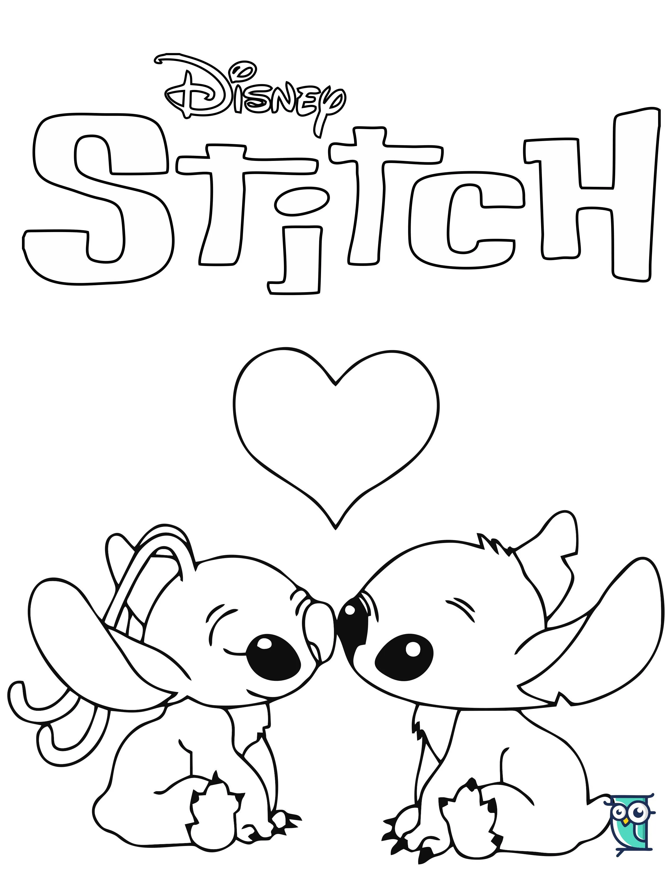 Angel und Stitch Ausmalbilder 1