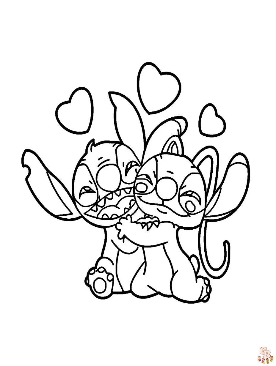 Angel und Stitch Ausmalbilder 14