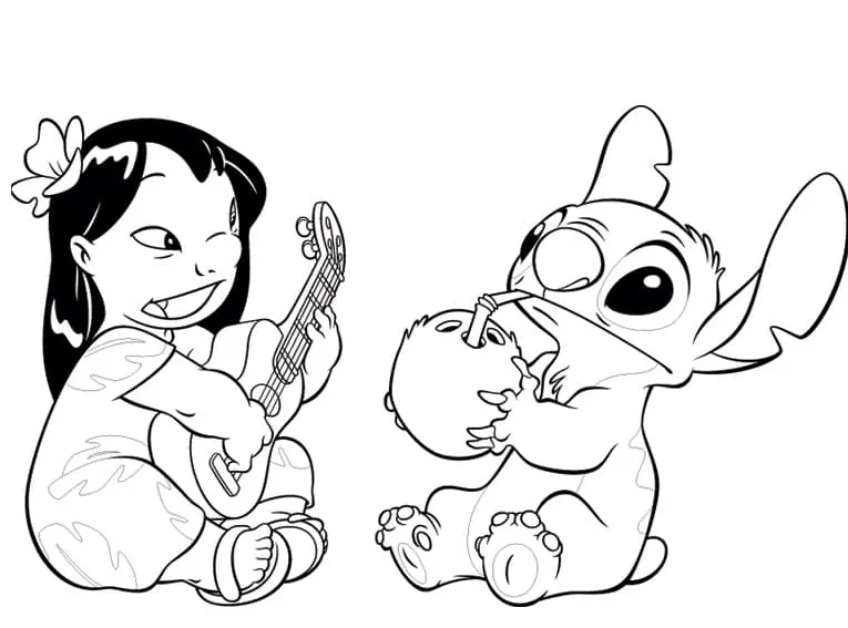 Angel und Stitch Ausmalbilder 21
