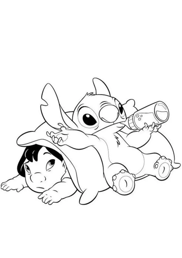 Angel und Stitch Ausmalbilder 22