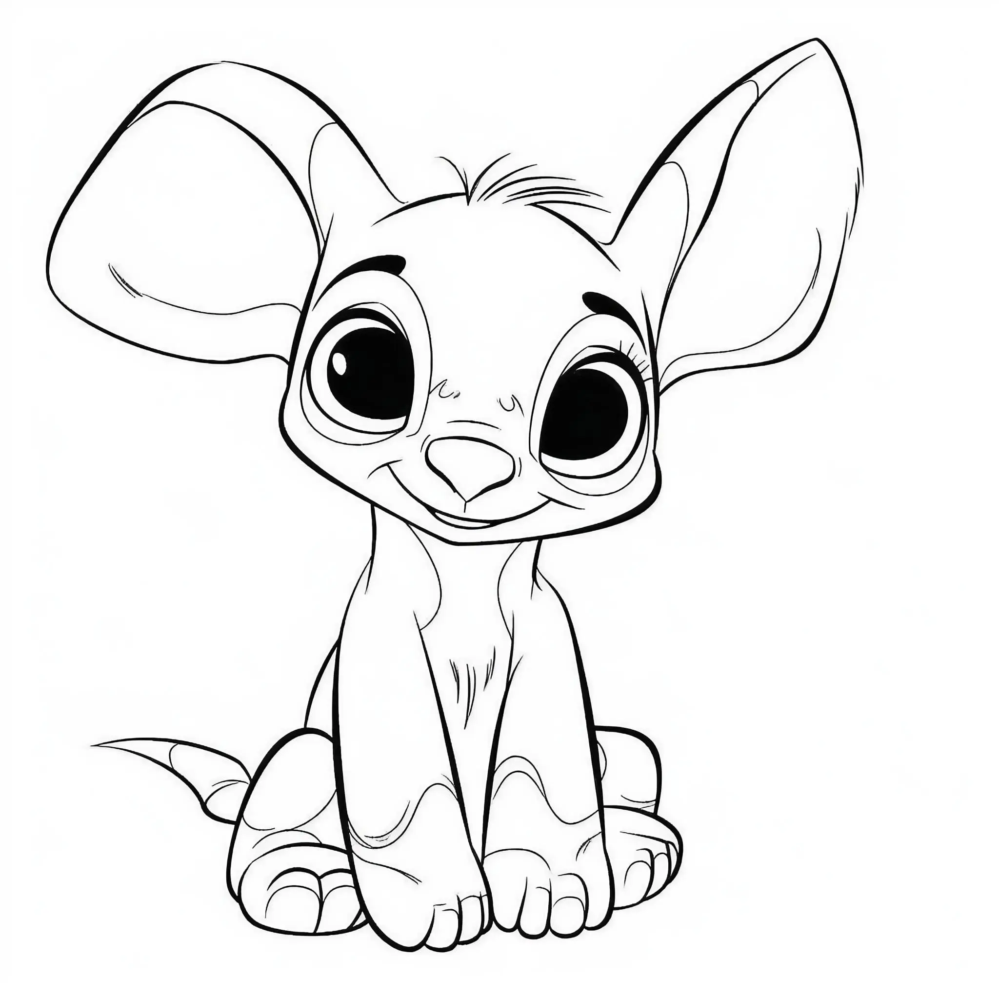 Angel y Stitch para Colorear