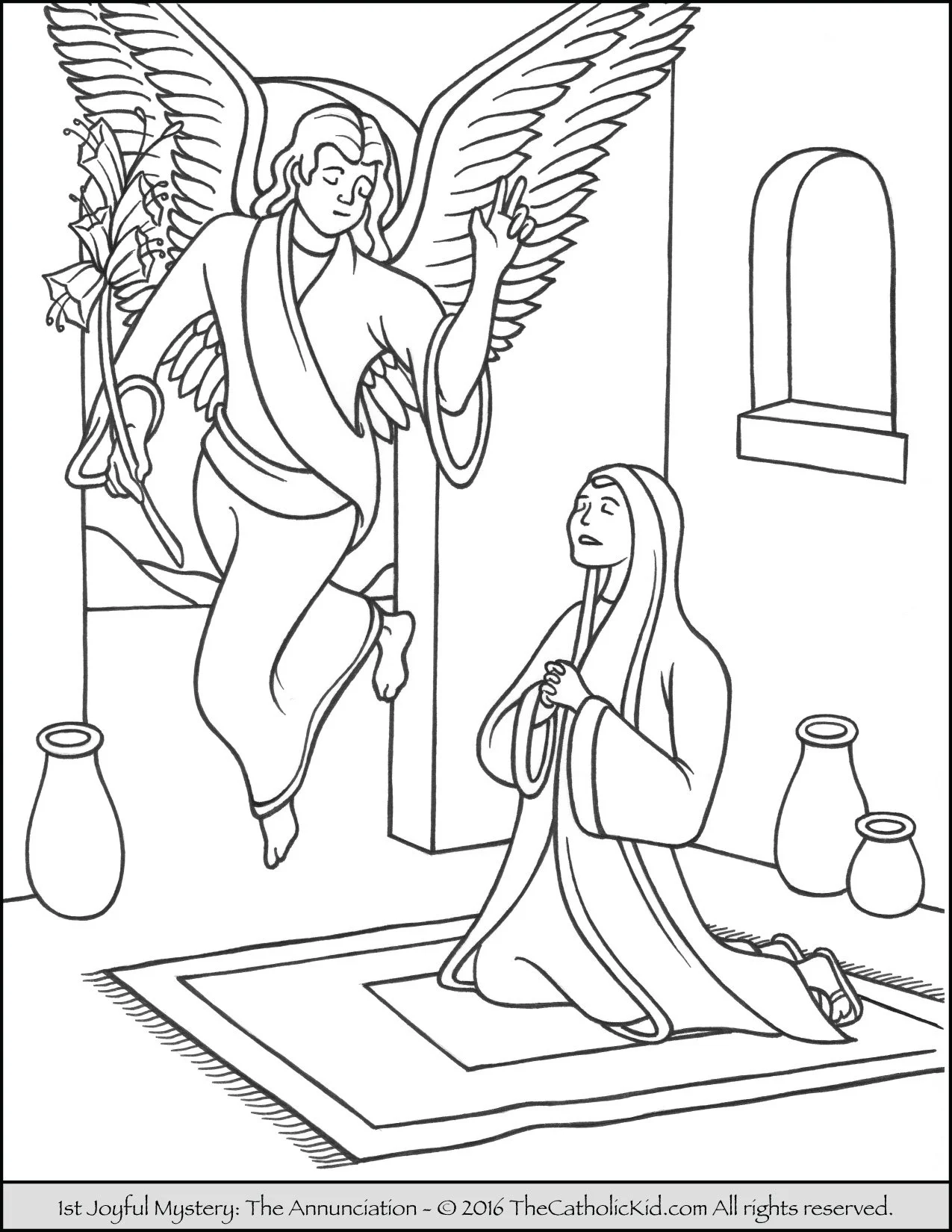 angel Gabriel Para Colorear 11