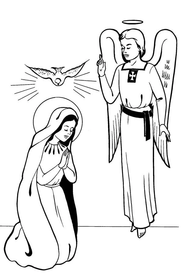 angel Gabriel Para Colorear 19