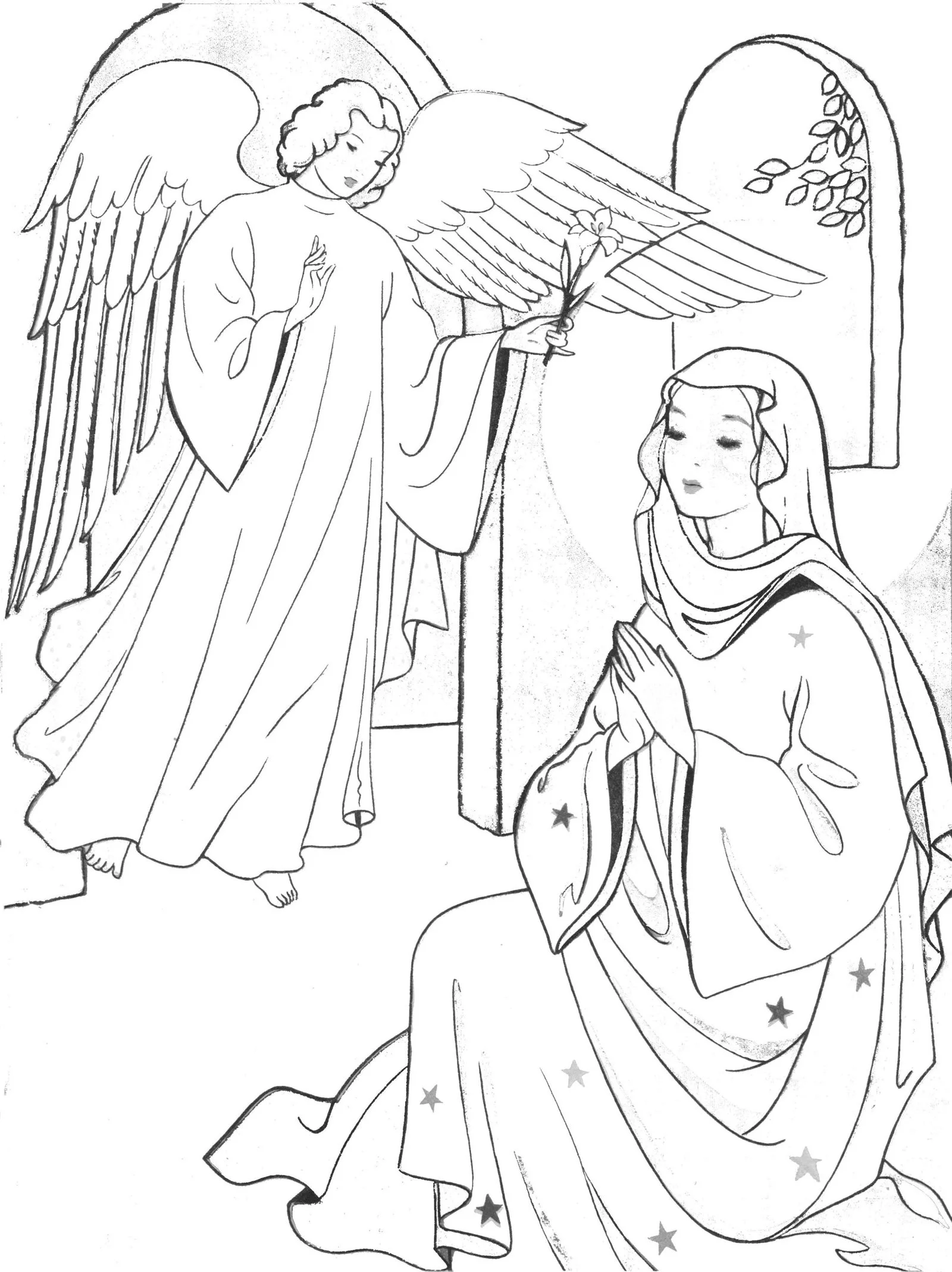 angel Gabriel Para Colorear 20