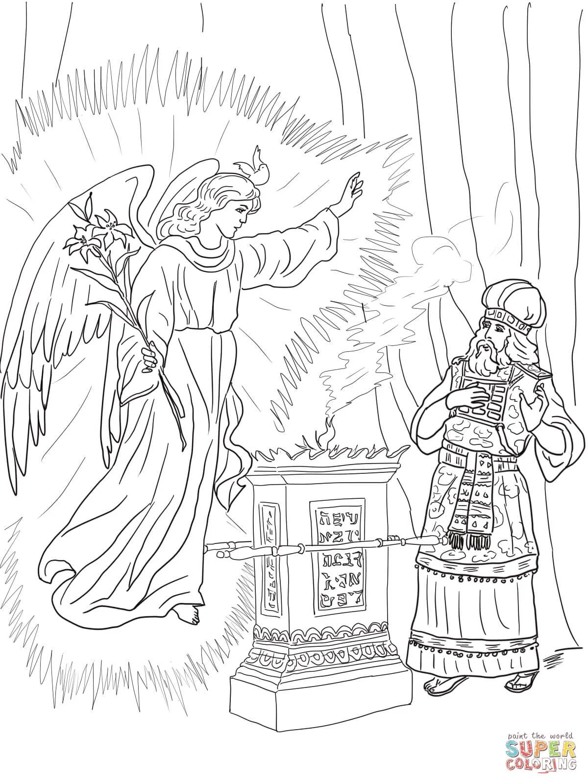 angel Gabriel Para Colorear 22