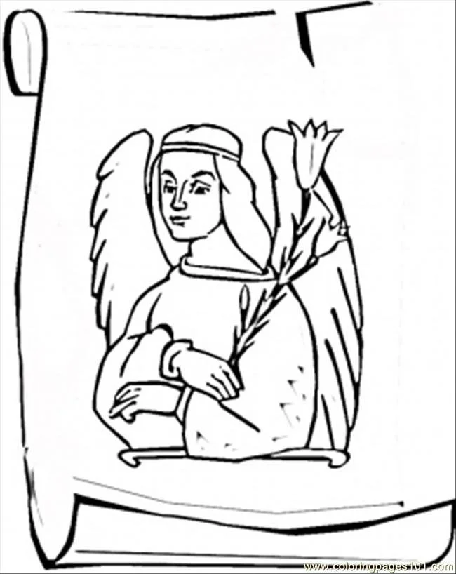angel Gabriel Para Colorear 23