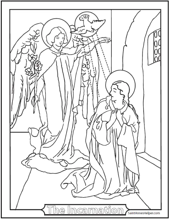 angel Gabriel Para Colorear 24