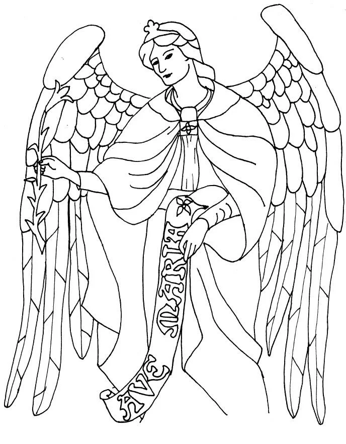angel Gabriel Para Colorear 3