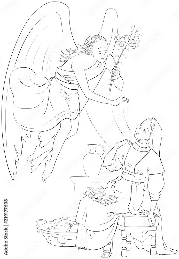 angel Gabriel Para Colorear 37