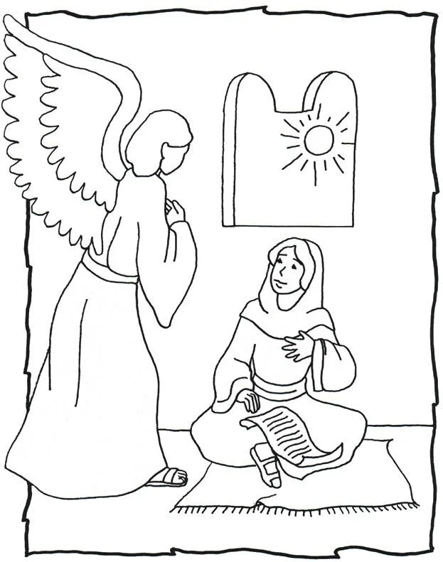 angel Gabriel Para Colorear 6