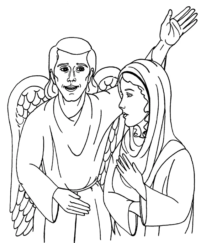 angel Gabriel Para Colorear 8