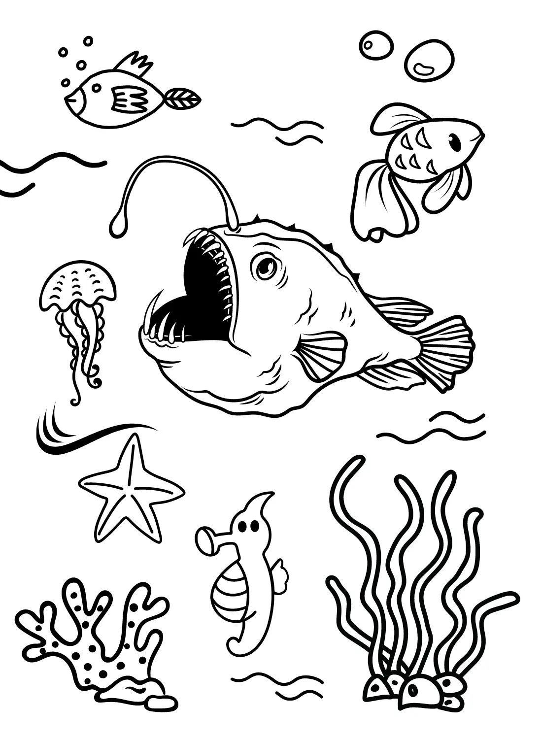 Anglerfisch Ausmalbilder 4