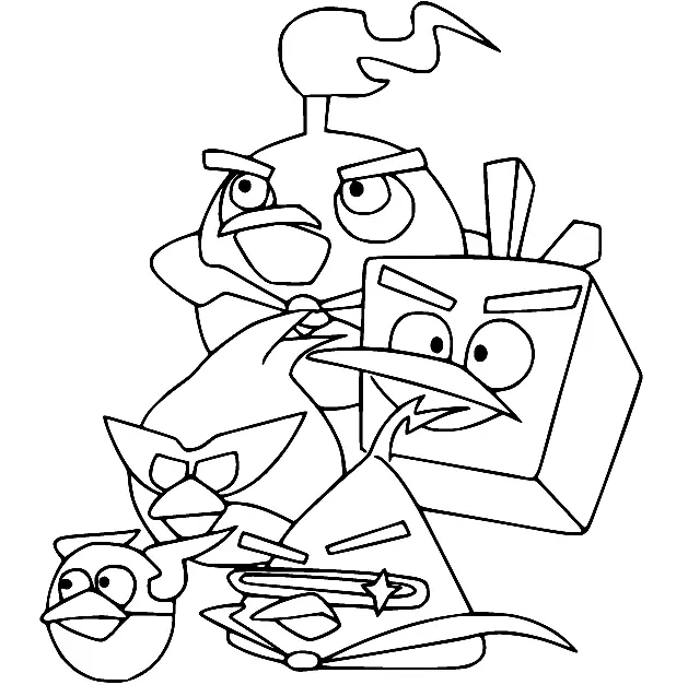 Angry Birds Space Coloring Pages