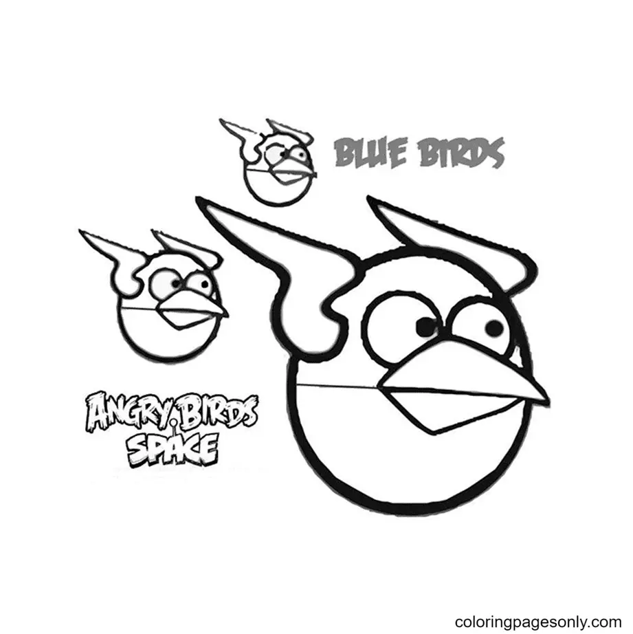 Angry Birds Space Coloring Pages 6