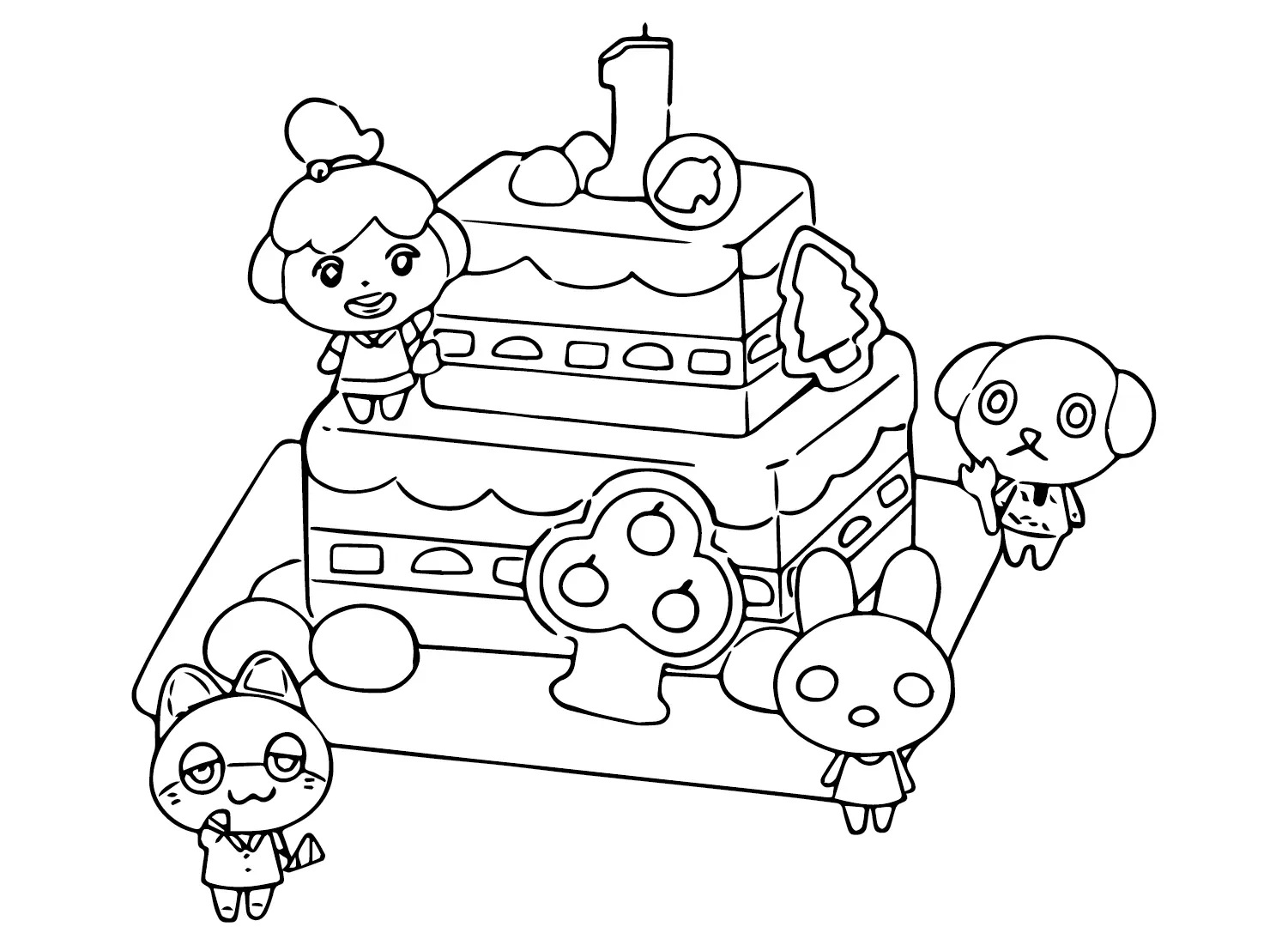 Animal Crossing Coloring Pages 9