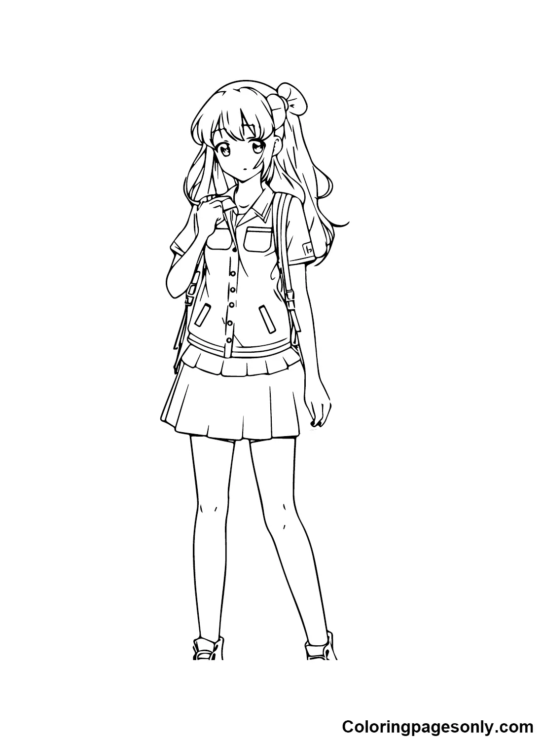 Desenhos de Garotas de Anime Para Colorir