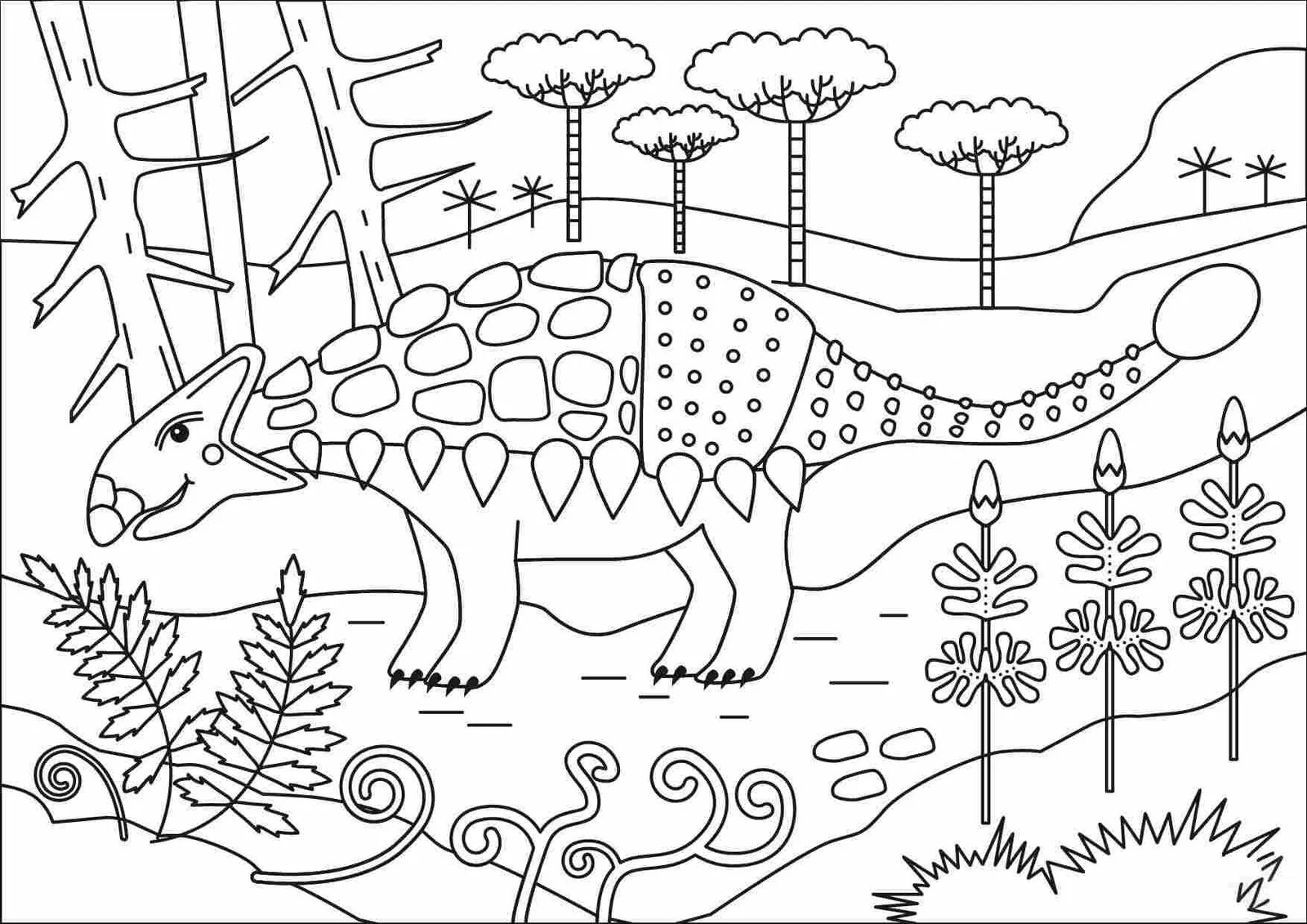 Ankylosaurus Coloring Pages 28