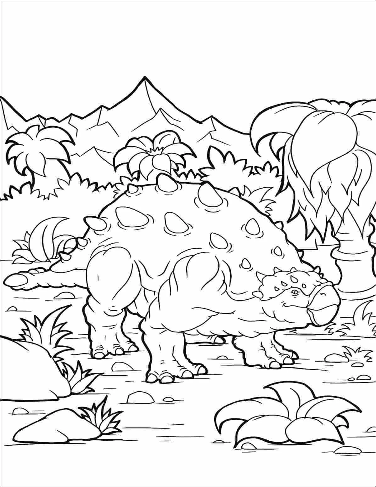 Ankylosaurus Coloring Pages 41