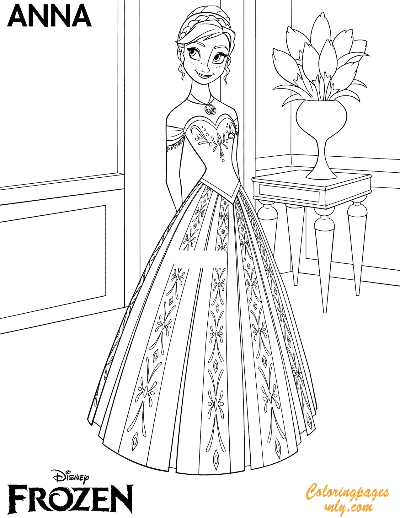 Anna Coloring Pages 16