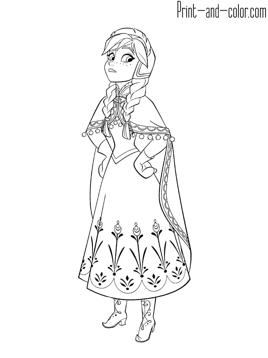 Desenhos de Anna Frozen Para Colorir 15
