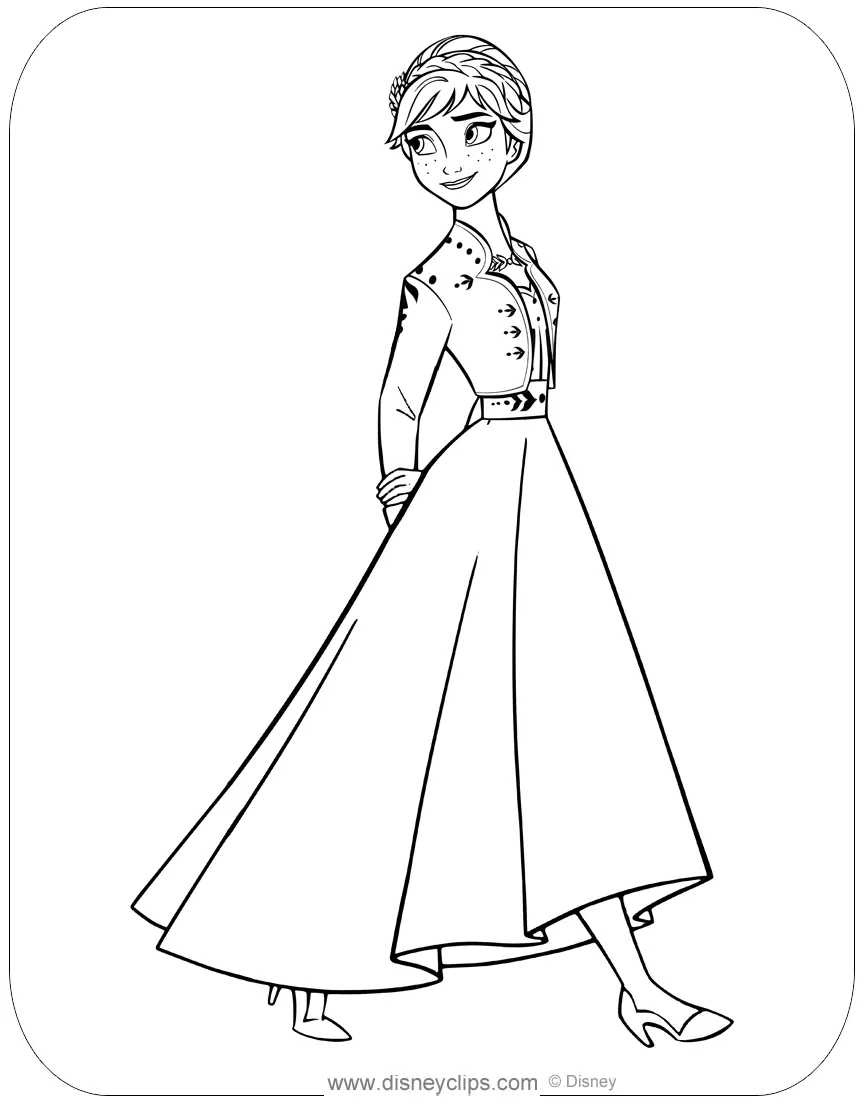 Desenhos de Anna Frozen Para Colorir 20