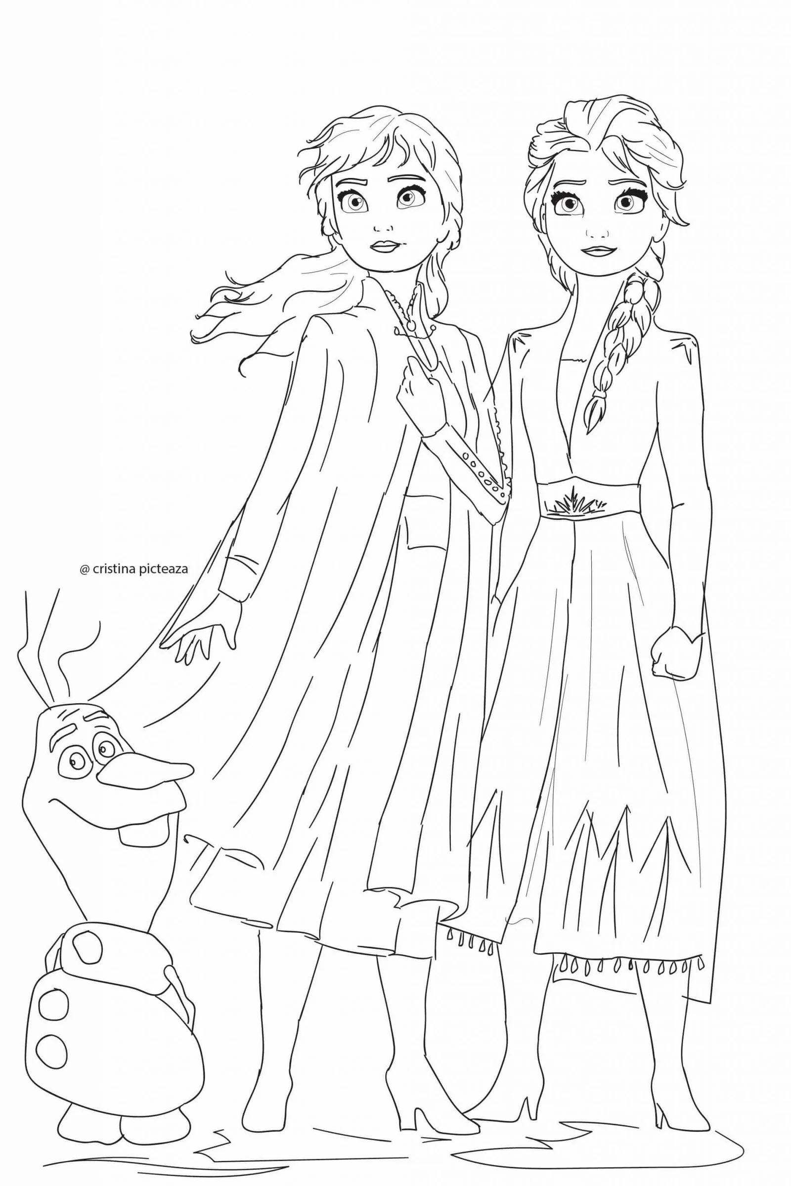 Desenhos de Anna Frozen Para Colorir 40