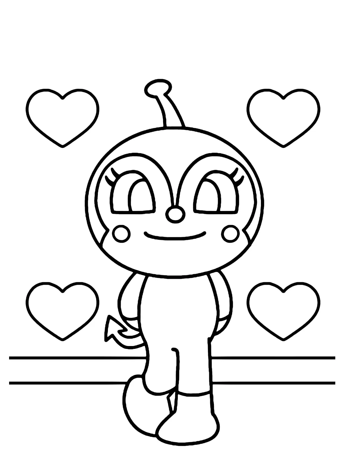 Anpanman Para Colorear 16