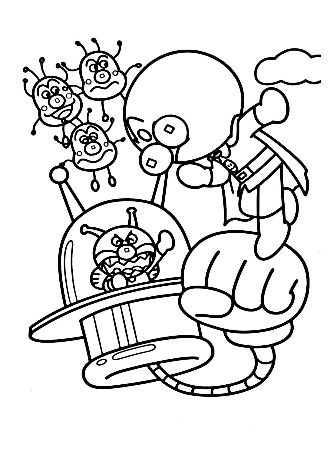 Anpanman Para Colorear 23