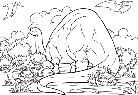 Apatosaurus Para Colorear 45