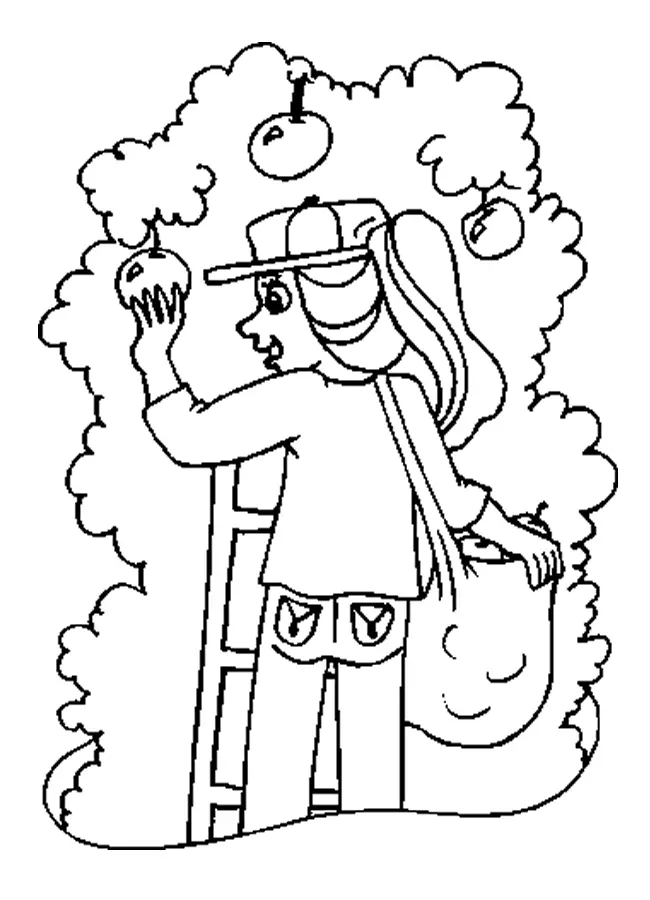 Desenhos de Macieira Para Colorir 14