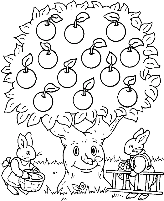 Desenhos de Macieira Para Colorir 27
