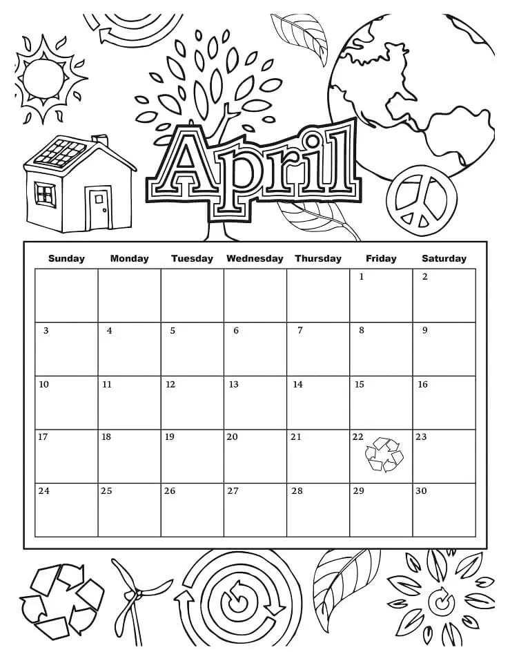 April Coloring Pages 11