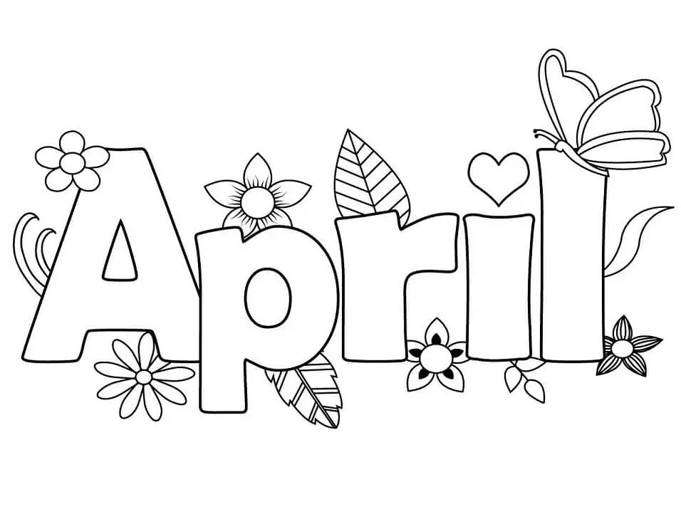 April Coloring Pages 2