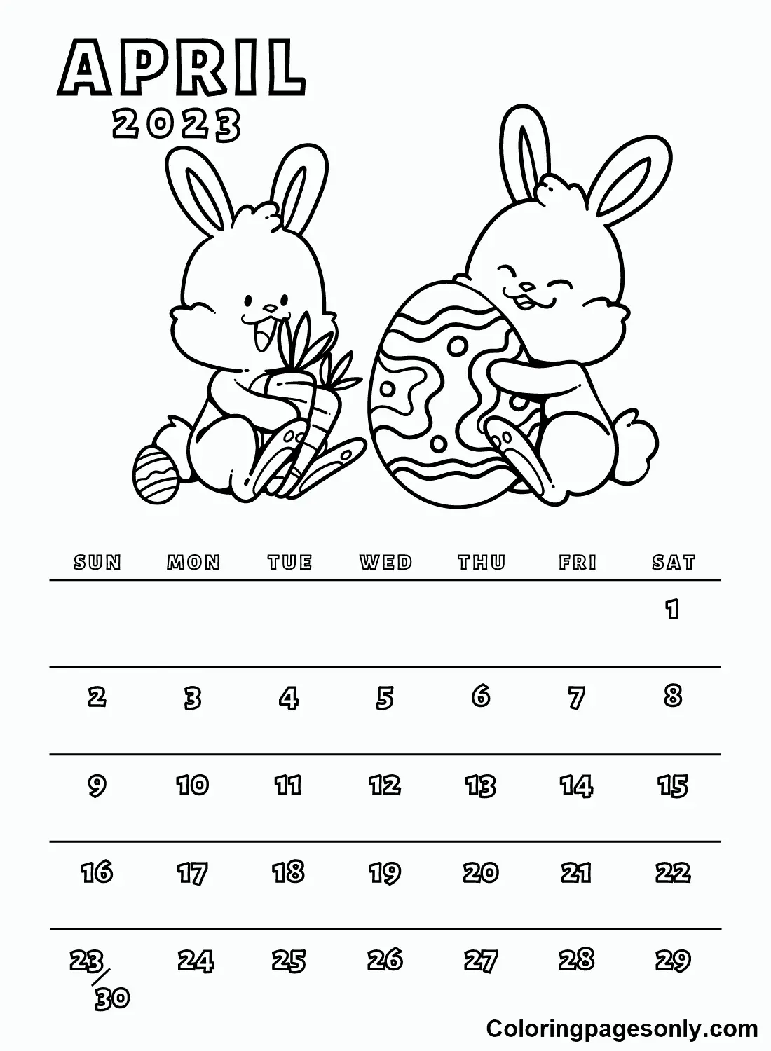 April Coloring Pages 30