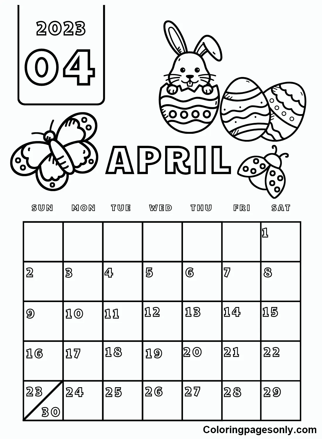 April Coloring Pages 31