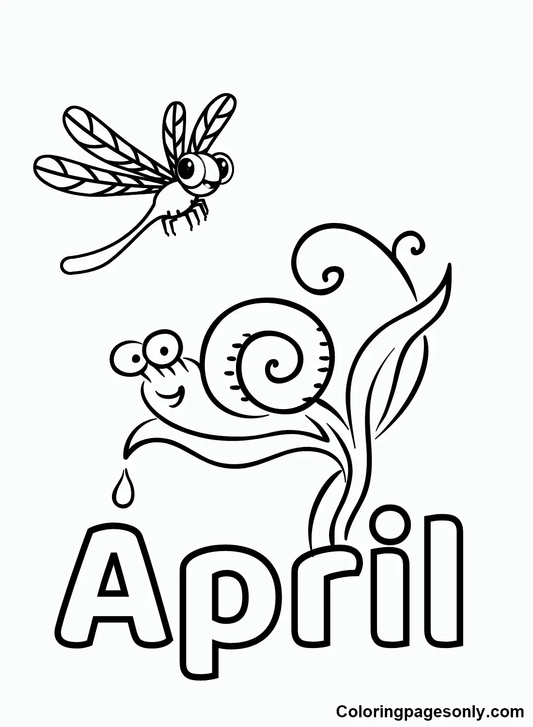 Desenhos de Abril Para Colorir