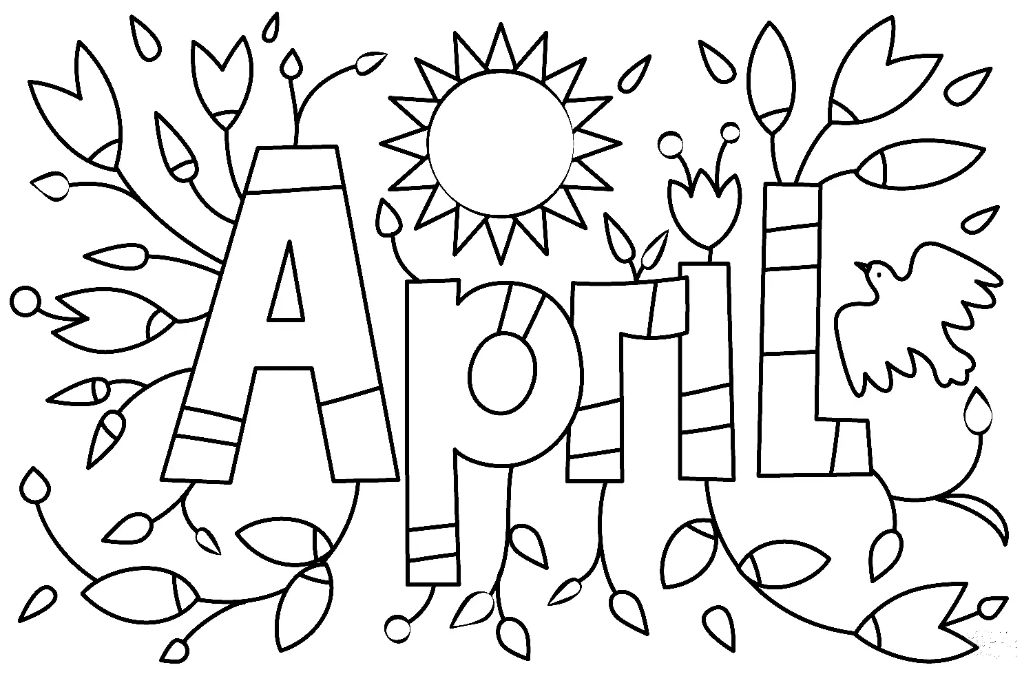 April Coloring Pages 5