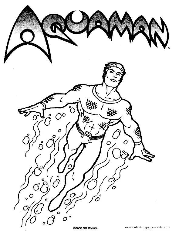 Desenhos de Aquaman Para Colorir 16