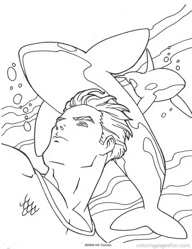 Desenhos de Aquaman Para Colorir 19