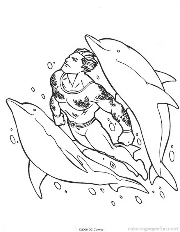 Desenhos de Aquaman Para Colorir 24