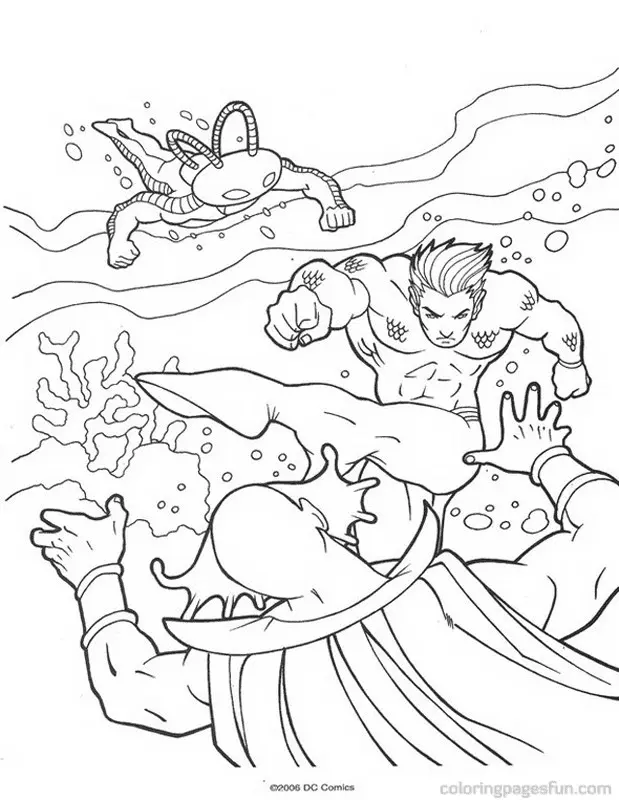 Desenhos de Aquaman Para Colorir 51