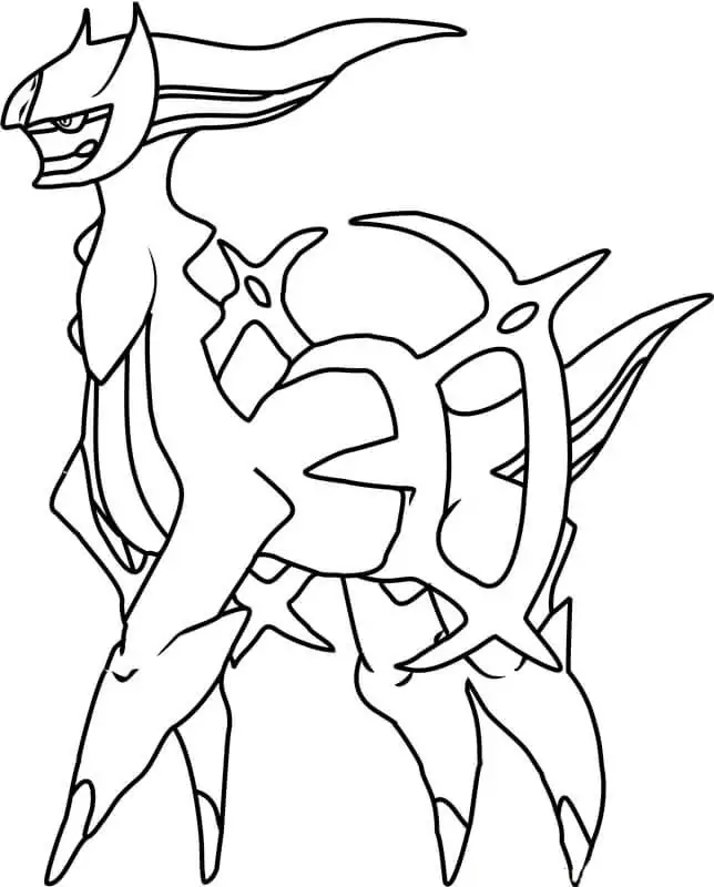 Arceus Para Colorir 1