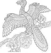 Desenhos de Arqueopterix Para Colorir 9