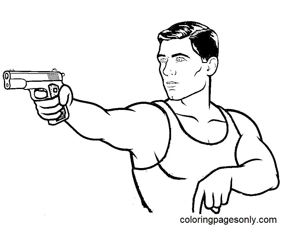 Archer Coloring Pages 4