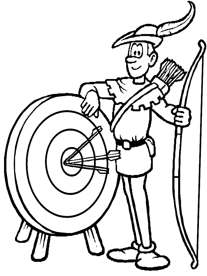 Desenhos de Tiro Com Arco Para Colorir 20